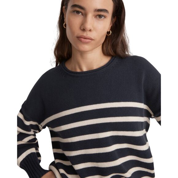 Madewell Conway Pullover Striped Sweater, Deep Indigo, Women’s Small - Picture 2 of 10